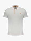 Cumpara ieftin Tricou polo barbati din bumbac cu detalii contraste, Alb, M