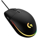 Mouse Gaming Logitech G102 Lightsync, Negru, 8000 DPI, Senzor Optic, RGB, 6 Butoane, USB