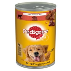 Hrana umeda caini Pedigree, conserva 1.2 kg, toate taliile, adult, carne de vita