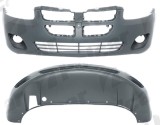 Bara fata Dodge Stratus (Js), 06.2005-12.2006, grunduit, cu locas pentru proiectoare, 4805897AB, Rapid