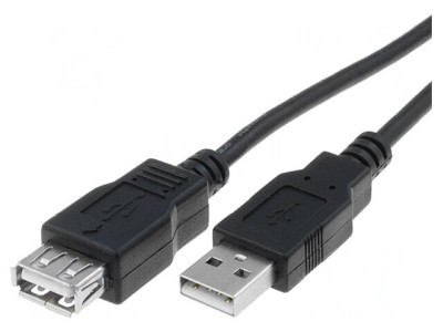 Cablu USB 2.0 A-A 1.8m Negru foto