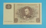 Suedia 5 Kronor 1963 &#039;Gustaf VI&#039; aUNC+ serie: UY 885261