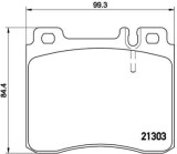 Placute frana Mercedes Clasa S (W140), Limuzina (W124) SRLine parte montare : Punte fata