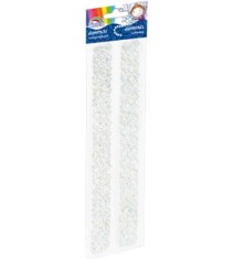 Accesorii creatie decor,2 dantele cristal,diamante autoadezive blister,30cm