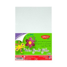 Set 10 Coli Hartie Gumata Glitter Autoadeziva A4 Daco Art, Alb, Hartie cu Sclipici, Coli Autoadezive Sclipici, Hartie cu Sclipici, Hartie Decorativa, foto