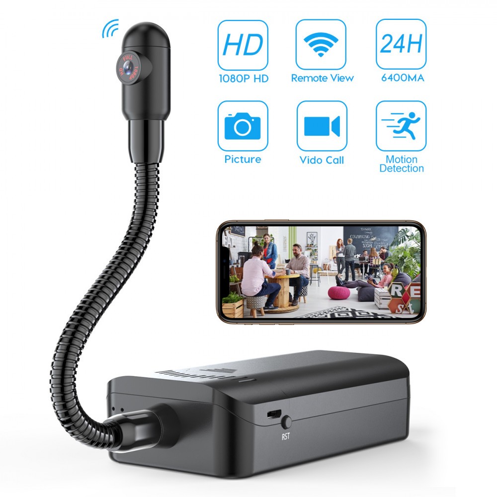 Camera Spy WI-FI IP Flexibila 360 grade,Microfon, 1080P HD ,Activare la  Miscare,Acumulatorul rezista 24 ore | Okazii.ro