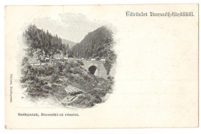 SV * Salutari din BAILE BORSEC * SERPENTINELE * TUNELUL * tip Litho * cca. 1900 foto