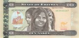 Bancnota Eritrea 10 Nafka 2015 - P15 UNC ( data rara - vezi descriere )