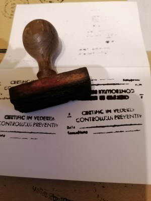 Stampila Veche CFR - CERTIFICAT IN VEDEREA CONTROLULUI PREVENTIV foto