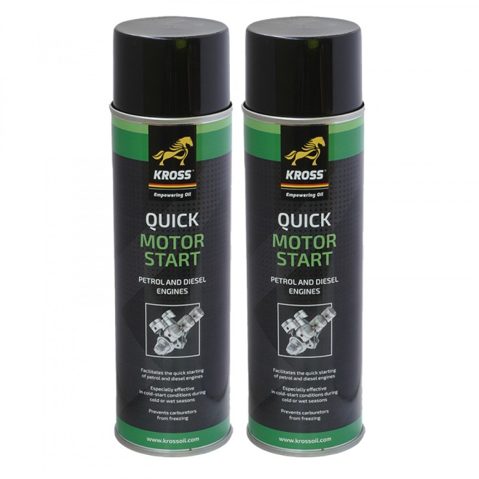 Pachet 2 buc Spray Kross pentru pornire rapida motor 500 ml