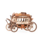 Puzzle 3D Diligenţă, cutie muzicală, 199 piese, lemn, Rokr