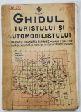 GHIDUL TURISTULUI SI AUTOMOBILISTULUI , HARTA ROMANIEI , CAROUL 7 - STOROJINET - CAMPULUNG - COZMENI de M.D. MOLDOVEANU , 1936