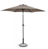 Umbrela pentru gradina/terasa Kalife, Bizzotto, &Oslash;270 cm, stalp &Oslash;36/38 mm, aluminiu/poliester, grej