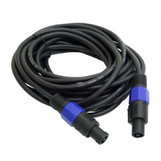 Cablu pentru difuzor 2 x Speakon, lungime 5 m, Negru
