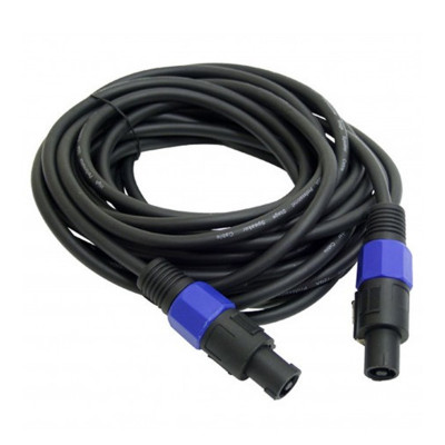 Cablu pentru difuzor 2 x Speakon, lungime 5 m, Negru foto
