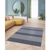 Covor Premium Belgian Model Sparta 17507-630, Marime 80 x 150 cm, Albastru, Antialergic, Polipropilena, Living, Dormitor, Sufragerie, Birou