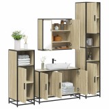 Gossi set de mobilier de baie din 4 piese din lemn de stejar sonoma