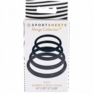 Set de inele - Sportsheets Sportsheets Navy O Ring 4 Pack foto