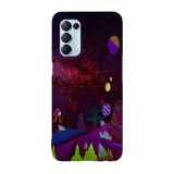 Husa compatibila cu Oppo A77 model Neon strange universe, Silicon, TPU, Viceversa, Transparent, Carcasa