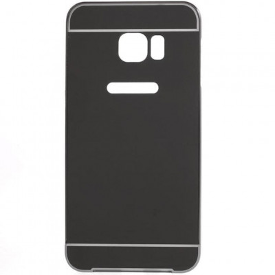 Husa Bumper Aluminiu Metalic&amp;nbsp;Samsung Galaxy S6 Edge g925 Luxury Electroplacat Black&amp;nbsp; foto