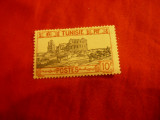 Timbru Tunisia - Colonie Franceza 1926 val. 10 fr. ,sarniera, Nestampilat