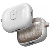 Husa UNIQ Clyde pentru Apple AirPods Pro 3, Gri Bej