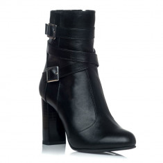 Botine piele naturala Madalina Negru - sau Orice Culoare