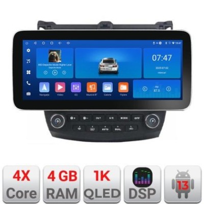 Navigatie Honda Accord 2004-2008 K-accord Edotec 4+64 12.3 inch Incell 1K android Wifi 5Ghz gps internet Q CarStore Technology foto