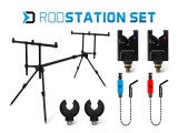 Set pentru pescuitul la crap clasic / feeder Delphin RodSTATION, 2 posturi