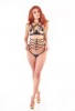 MSD26-1 Set 3 piese lenjerie fetish din benzi reglabile, L/XL, S/M