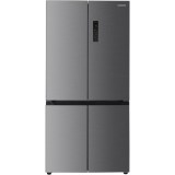 Side by side Heinner HSBS-HM522MDNFXE++, 522 l, Clasa E, Full No Frost, Convertibil frigider/congelator, Compresor Dual Inverter, Alarma usa deschisa,