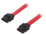 Cablu SATA dublu 300mm roșu