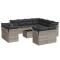 Set canapele de gradina cu perne, 12piese gri deschis poliratan