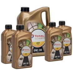 Set Ulei Motor Total Quartz Ineo First 0W-30 5L + 4 Buc Ulei Motor Total Quartz Ineo First 0W-30 1L foto