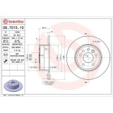 Set disc frana Opel Vectra B (J96) 09.95-07.04, Spate, 286X10mm, plin, BREMBO