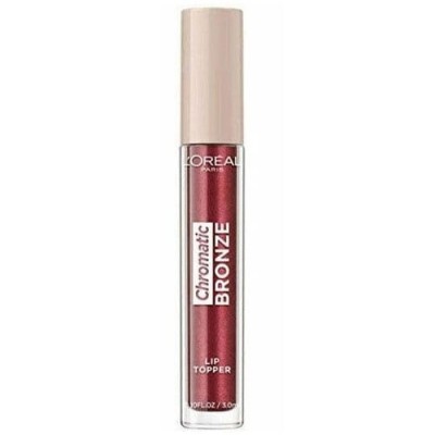 Luciu de Buze Metalizat, Loreal, Chromatic Bronze, Lip Topper, 04 Red Tonic, 3 ml foto