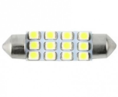 Bec Sofit 12 Led SMD 12V Culoare Albastru 85627 ( 11 x 39MM ) ( Set 2 Buc ) TCT-1403 foto