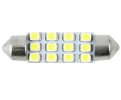 Bec Sofit 12 Led SMD Lumina Alba 24V ( 11x39MM ) ( Set 2 Buc ) 85626-24V TCT-1570