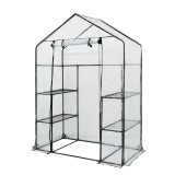 Sera de gradina cu folie PVC si 4 rafturi, 143 x 73 x 195 cm