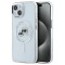 Husa MagSafe pentru Apple iPhone 14, Karl Lagerfeld, IML Metal Karl &amp; Choupette&#039;s Heads, Alba