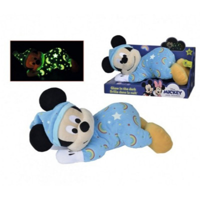 Jucarie de plus Mickey Mouse, Disney, pijama fluorescenta, 30 cm foto