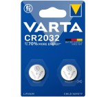 Set 2 Baterii Varta tip buton CR2032, litiu, 6032101402