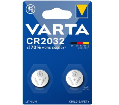 Set 2 Baterii Varta tip buton CR2032, litiu, 6032101402 foto