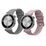 Curele Kwmobile Silicon Gri/Roz pt. Huawei Watch GT 4 (41mm) - Set 2, Reglabile