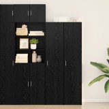 VidaXL Highboard Stejar Negru 40x42.5x185 cm Lemn prelucrat