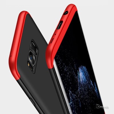Husa Samsung Galaxy S8 Plus, MyStyle, 360&amp;deg; 3in1 Negru-Rosu foto