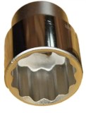 1 Zoll Nuss, 12 Kant, 75mm, Chrom Vanadium Stahl, Werkstatt