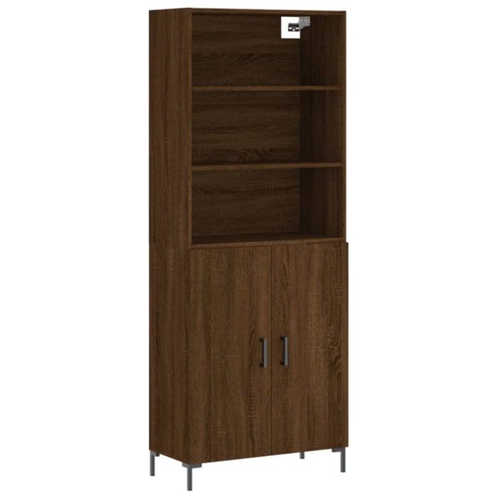 Dulap inalt, stejar maro, 69,5x34x180 cm, lemn compozit