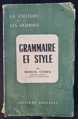 Marcel Cohen - Grammaire et Style foto