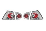 Set stopuri tuning VW GOLF 5 (1K), 10.2003-05.2009, model Hatchback, Taiwan, partea stanga+dreapta, transparent, argintiu; cu lampa interioara; cu lo